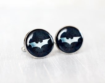 Mens Cufflinks - Batman Cufflinks - Batman Dark Night - Superhero Cufflinks