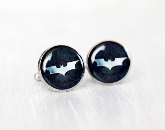 Mens Cufflinks - Batman Cufflinks - Batman Dark Night - Superhero Cufflinks