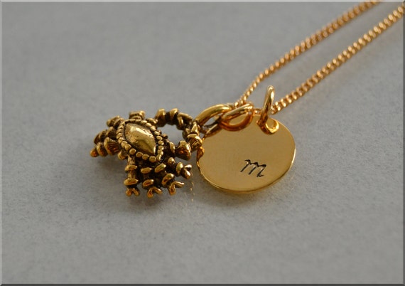 Items Similar To Personalized Cancer Necklace Zodiac Necklace Cancer