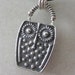 Sterling Silver pendant - Owl pendant - Sterling silver Handmade jewelry