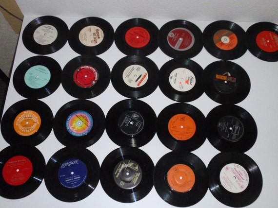 Used 7 33 RPM small holes vinyl Records For