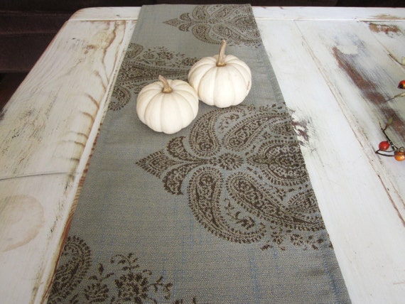 shabby chic table runner bureau scarf brown and blue table shabby chic table runner bureau scarf brown and blue table