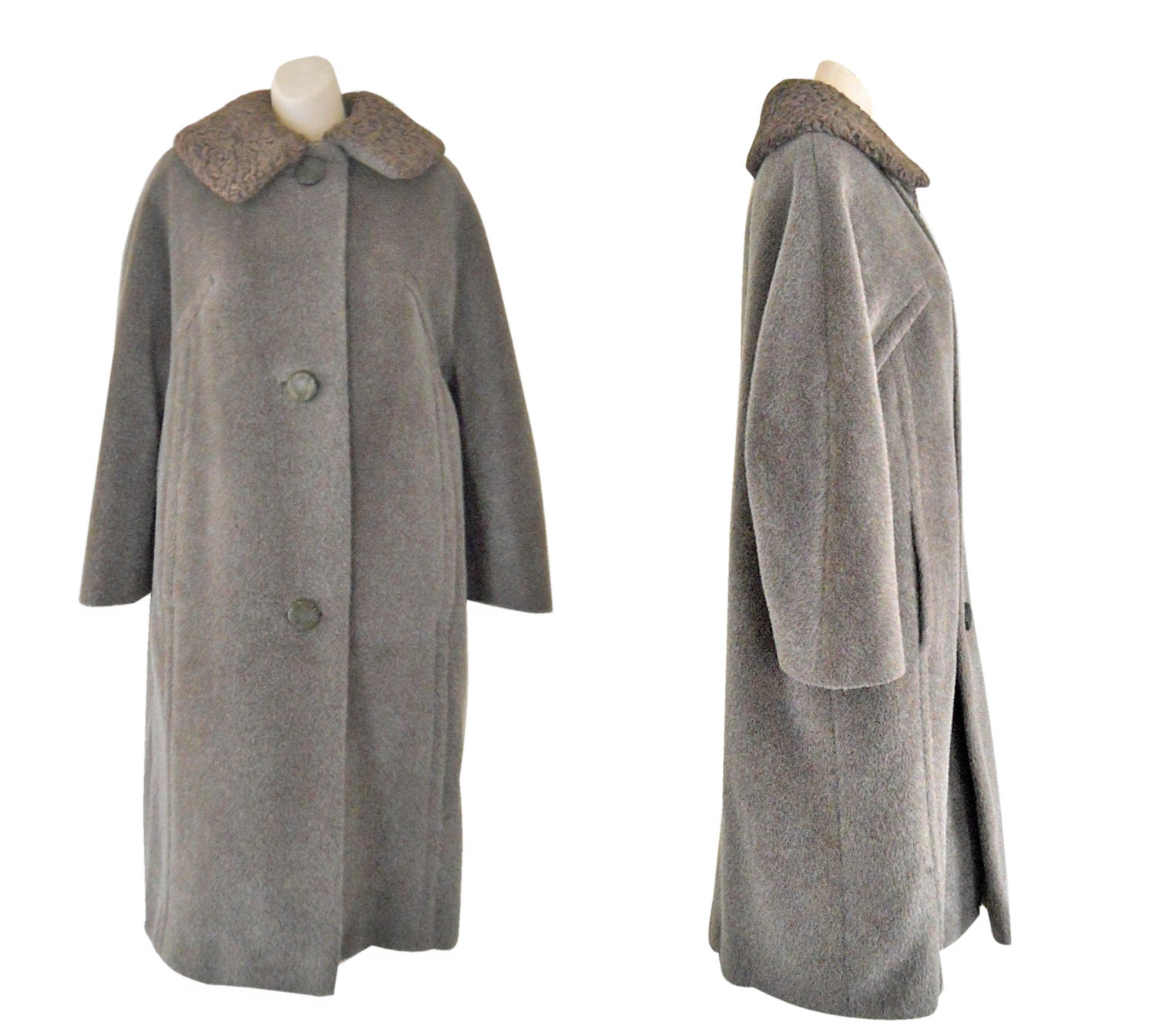 Long Brown Coat Long Winter Coat Women by ShineBrightVintage