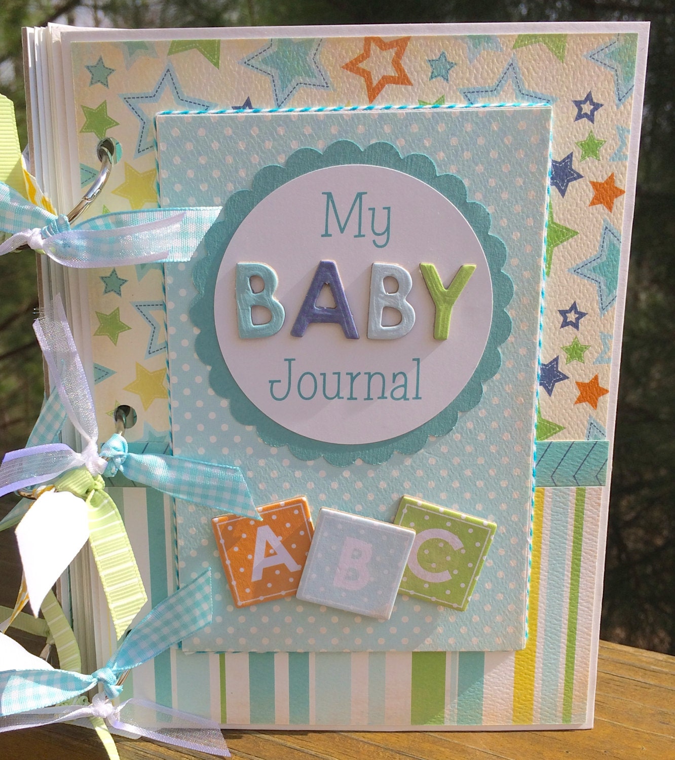 SALE Baby Boy Mini Album Scrapbook Kit or Premade Gift for