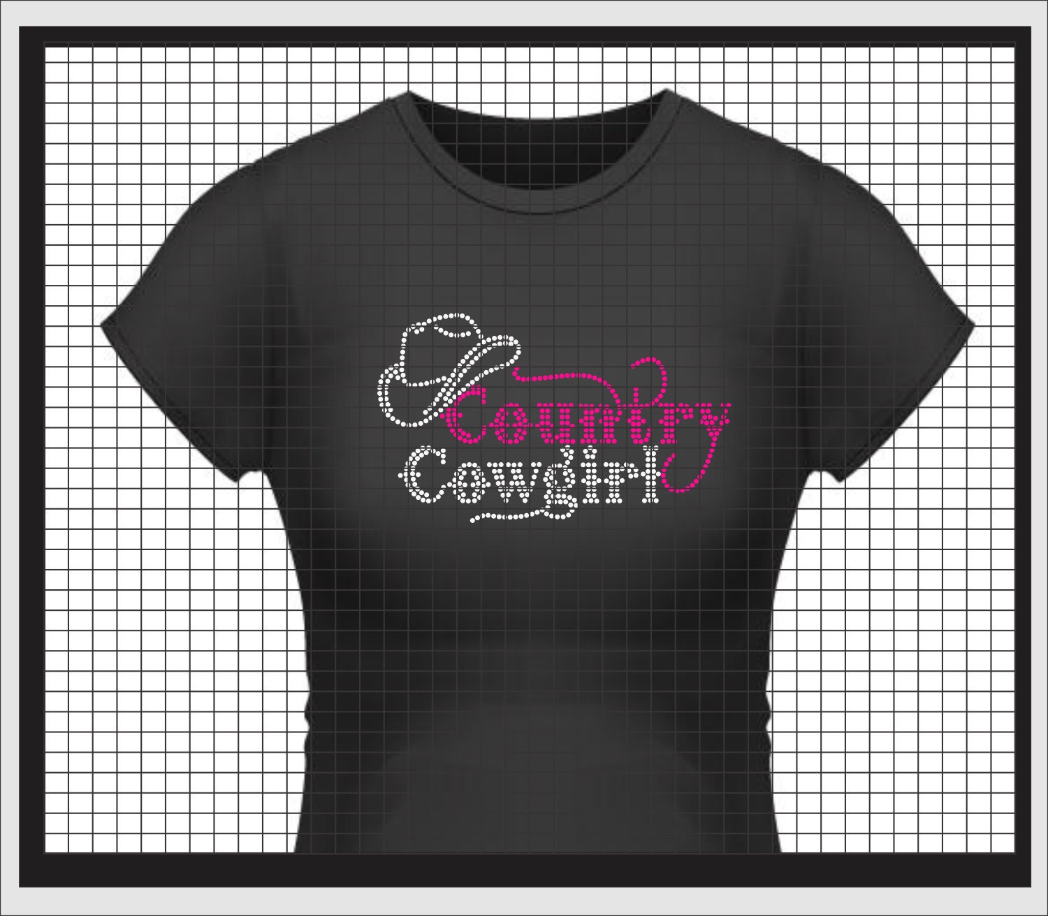 Country Cowgirl Rhinestone TShirt by BLCustomCreations on Etsy
