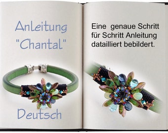 Jewelry Tutorial...Chantal... Anleitung in Deutsch / German. Armband... Lederarmband