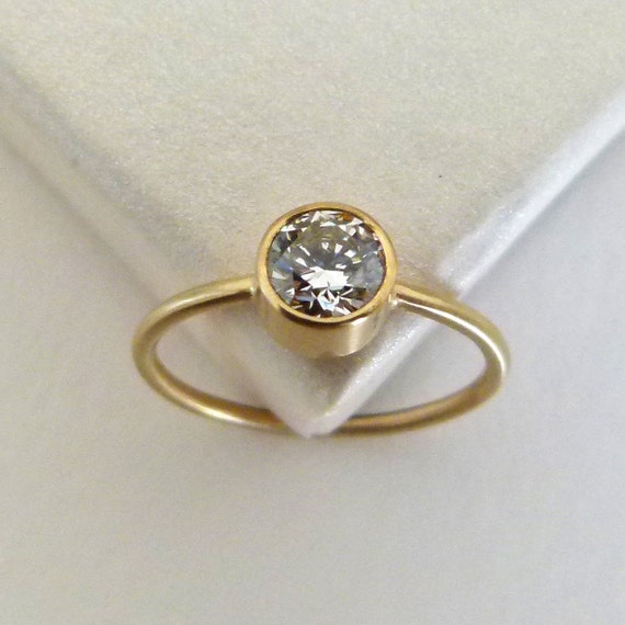 Diamond Engagement Ring 0.5 Carat Diamond Ring 18k by artemer