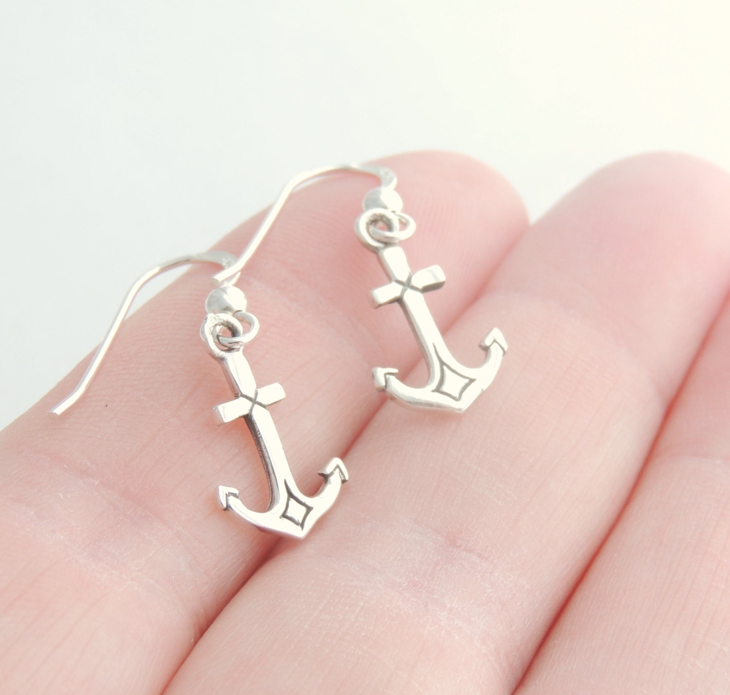 Silver Jewelry Silver Earrings Nautical Earrings Nautical