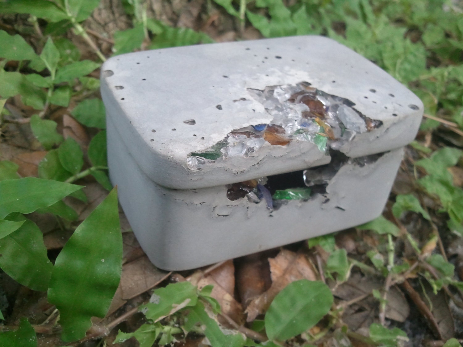 Concrete Box Eroded Small Concrete Box With Lid Urban Fossil