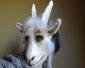 Masquerade mask goat head mask goat costume paper mache animal mask