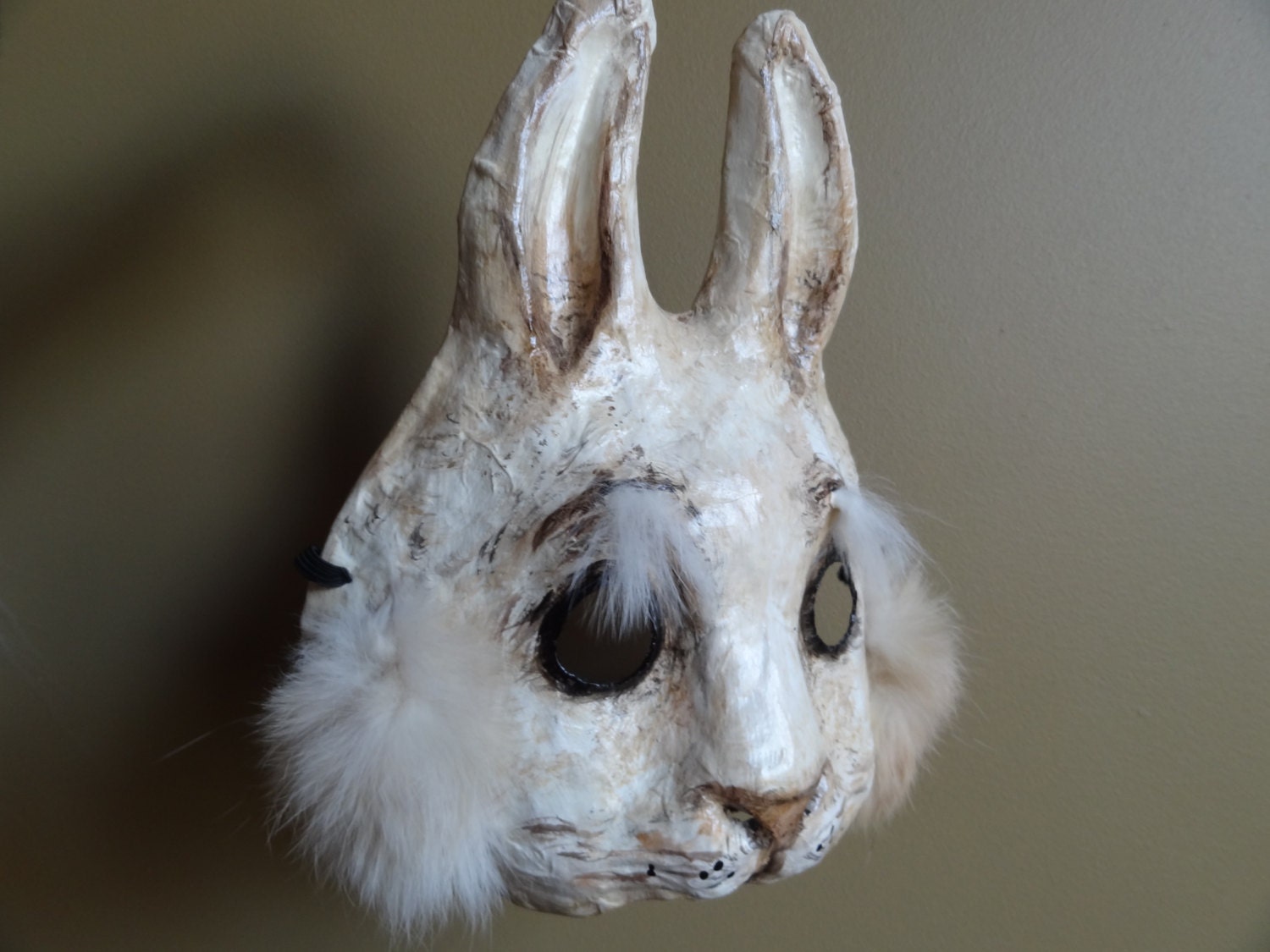 Halloween mask papier mache bunny mask rabbit mask