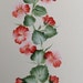 Peach Hand Painted Pansy Greeting Card - Cream Card