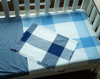 Prewashed Cotton Fabric Big Check - k57644 or k57645 - By the Yard 42133