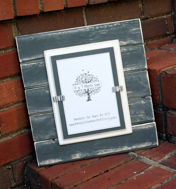 Picture Frame Distressed Wood Horizontal Boards Holds a