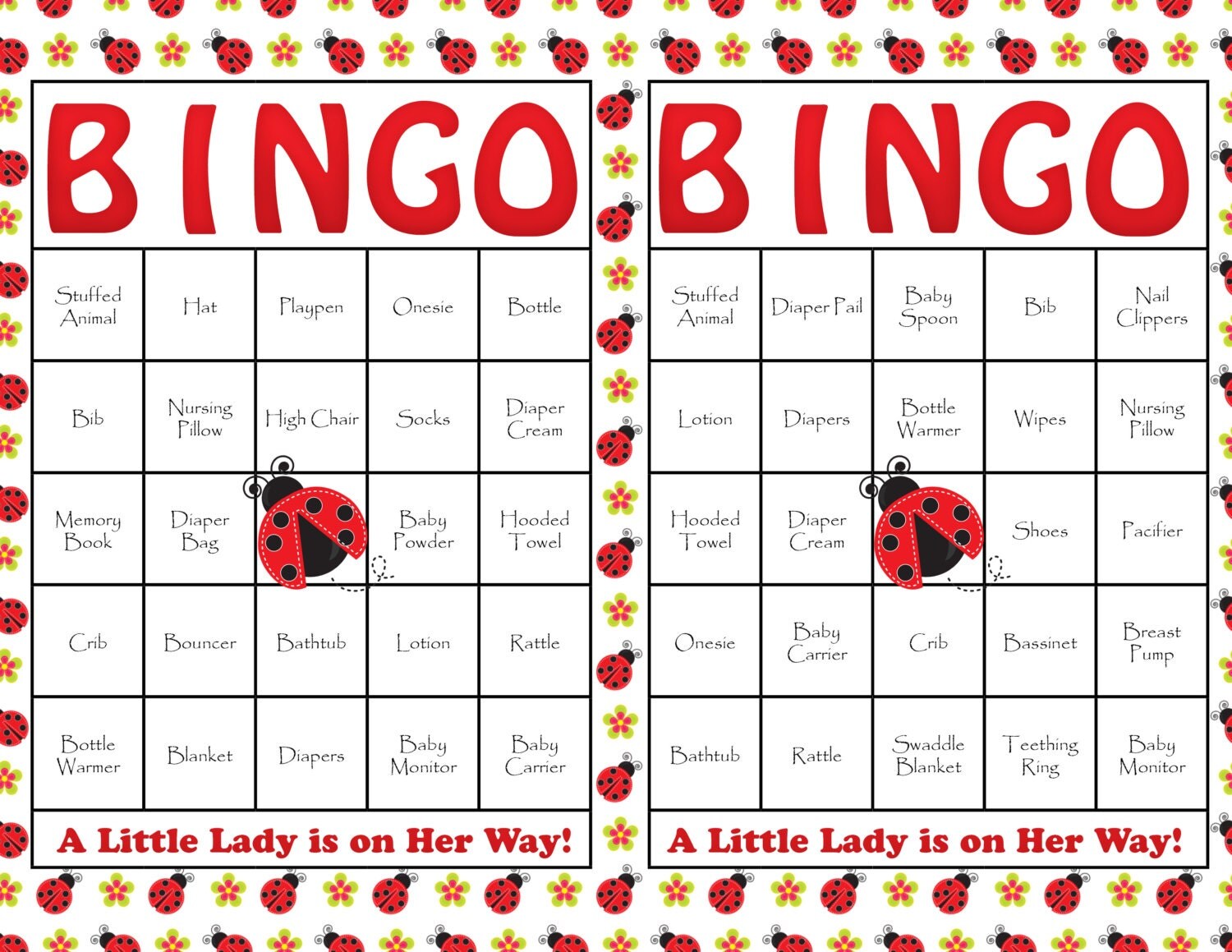 30 baby shower bingo cards printable party by