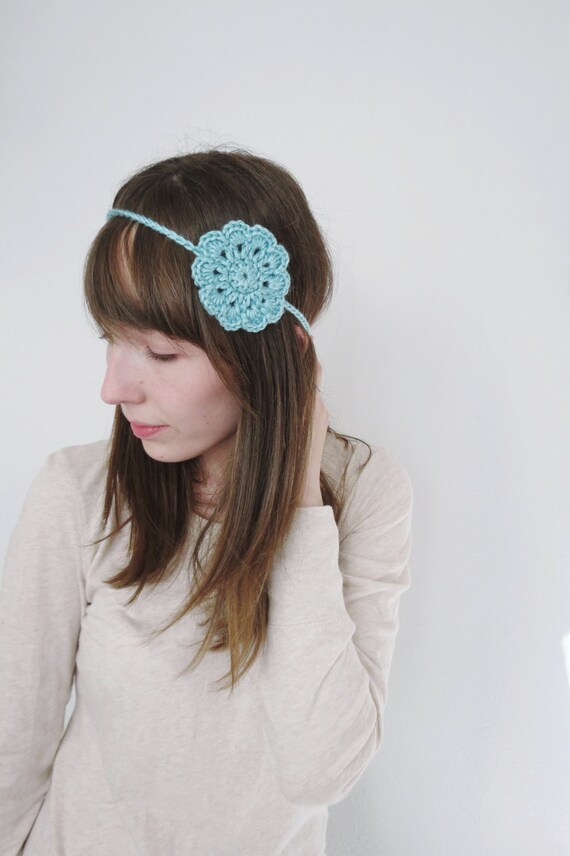 CLEARANCE Crochet flower doily headband womens hair accessories with