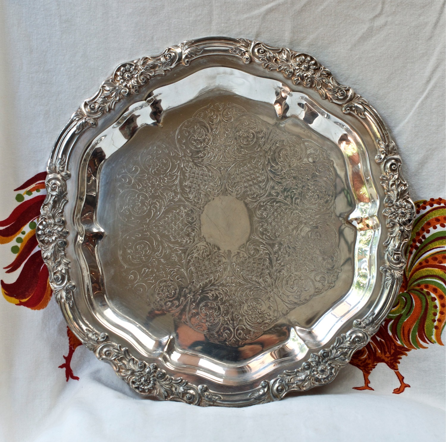 1883 FB Rogers silver plate tray...6734 tray.