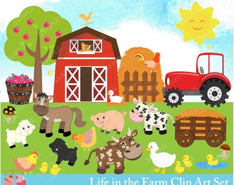 Life in the Farm Clipart Set