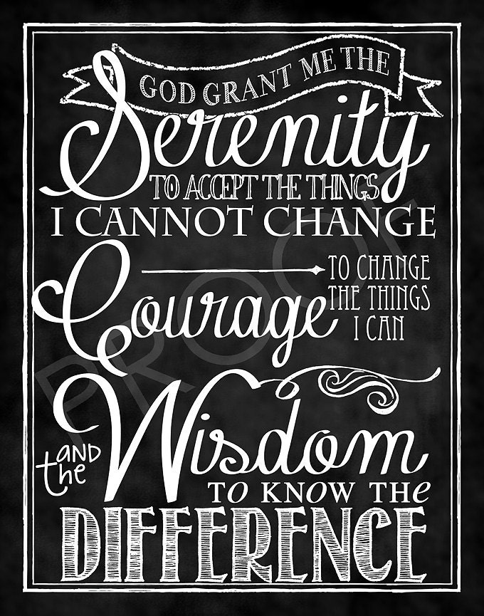 chalktypography the serenity prayer short version