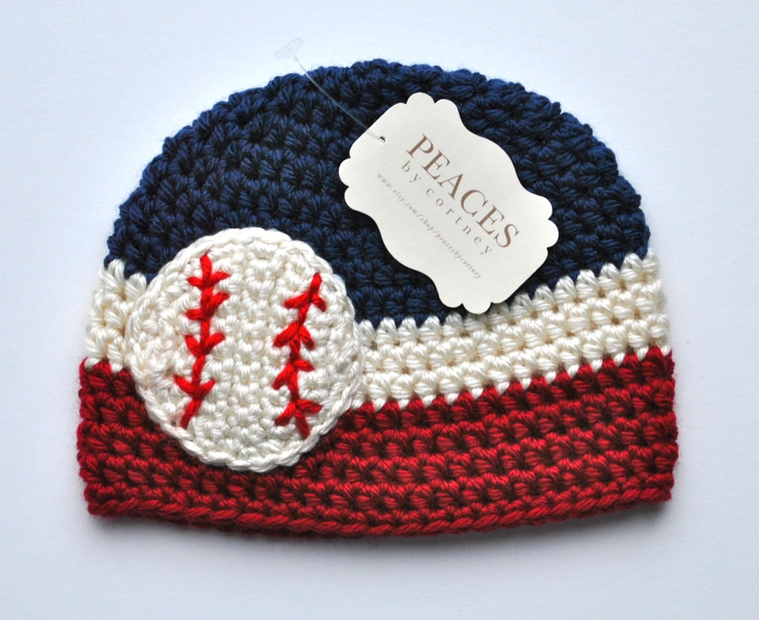 Baby Baseball Hats Red White & Navy Blue Baseball Baby