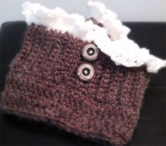 Items similar to Brown Ruffle Boot Cuffs on Etsy