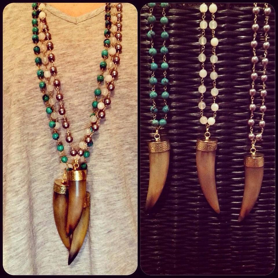 New Favorite Horn Necklace by BetsyPittardDesigns on Etsy