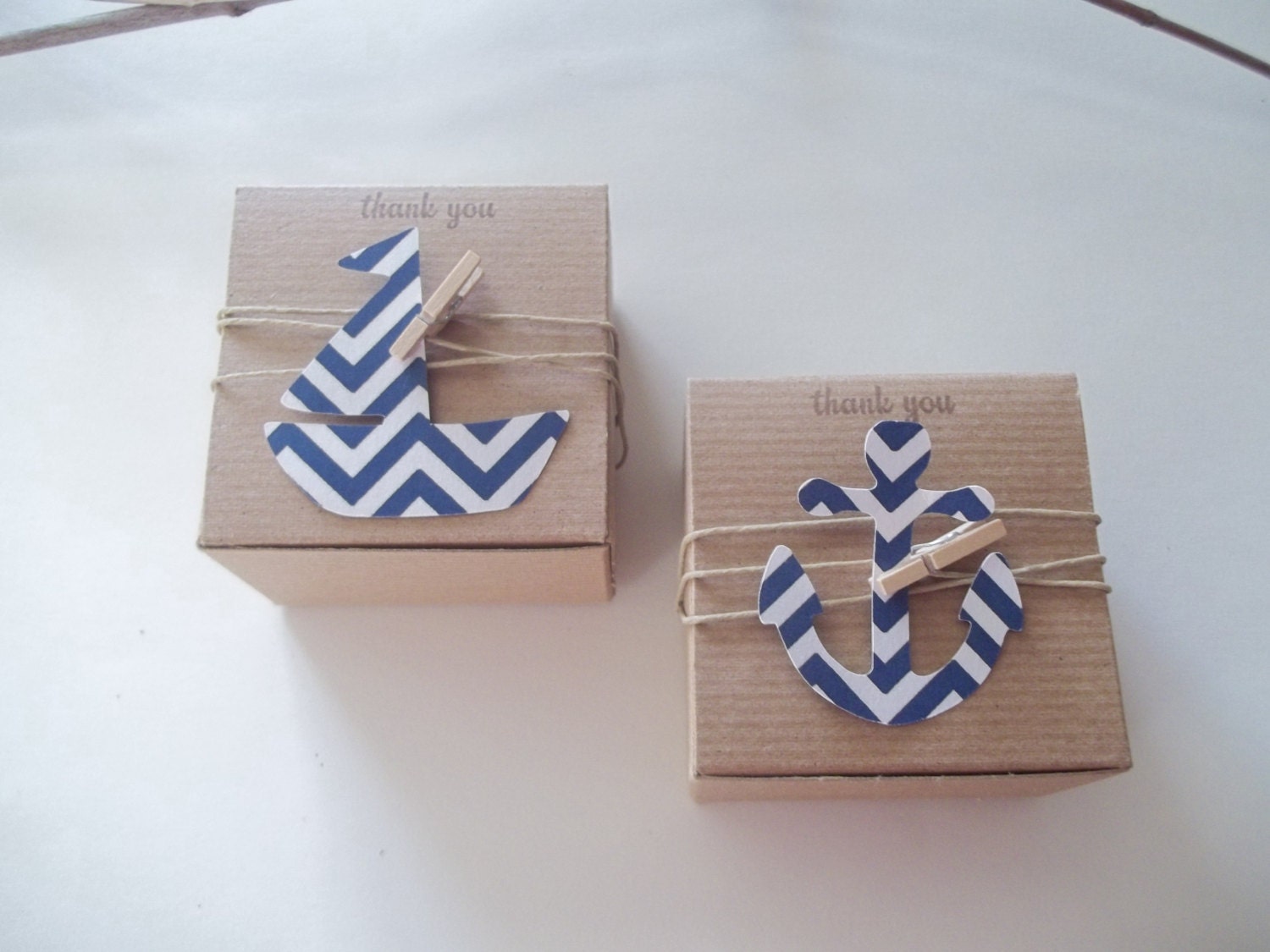 40 Nautical baby shower anchor favor box Birthday favor any