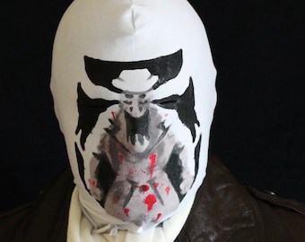 Rorschach mask moving inkblots bloodsplatter Before Watchmen inspired pattern