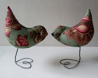 PrimiTive Folkart Frakatur Love Birds Weddings Showers Cake Toppers Ornaments Decorations Nursery Decor