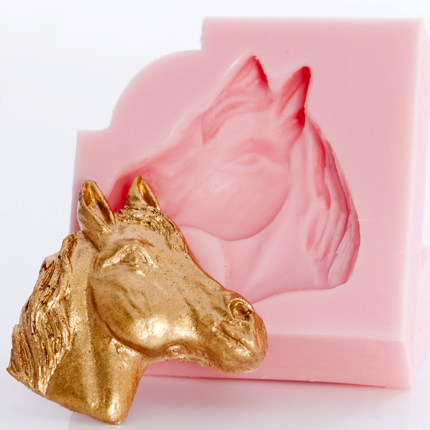 Food Safe Horse Head Silcione Mold create fondant cake