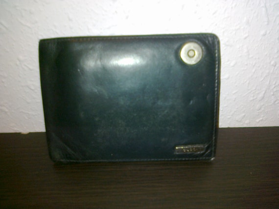 GUCCI vintage black leather mens wallet stylish decadent