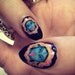 Nail Decals KALI Hindu Goddess in Pink Lotus Flower