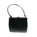 Vintage Black Leather Bag,Italian Leather Bag,1950s, mod
