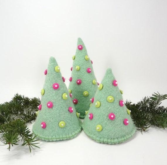 mint green christmas trees set of 3 hot pink lime green trim mint green christmas trees set of 3 hot pink lime green trim