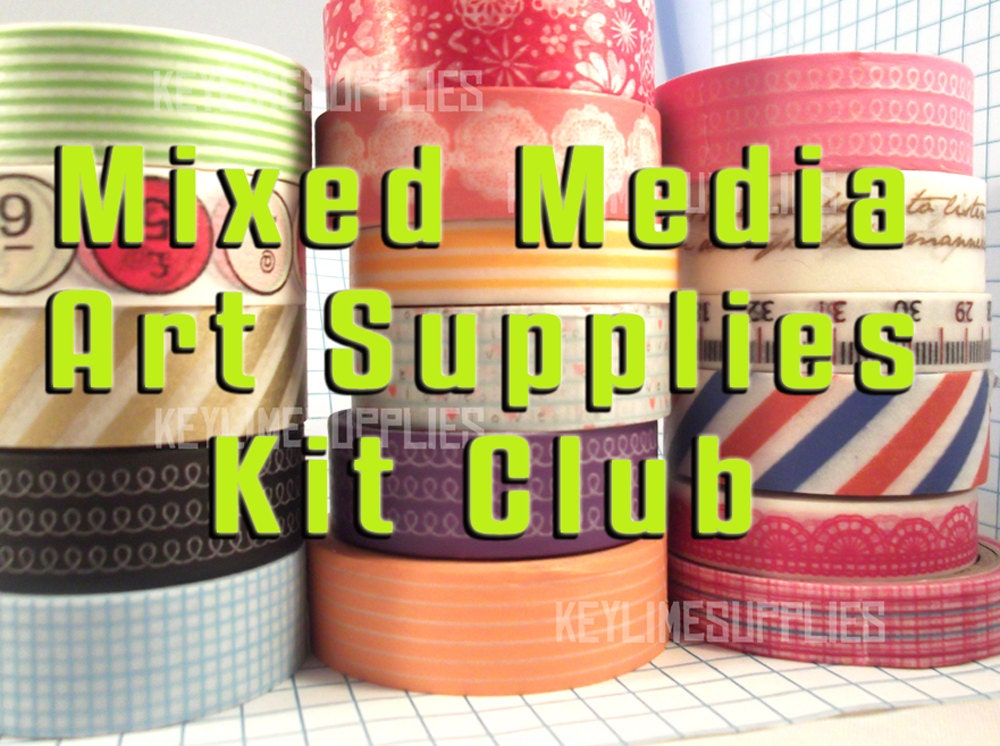 Mixed Media Art Supplies Kit of the Month Club Subscription