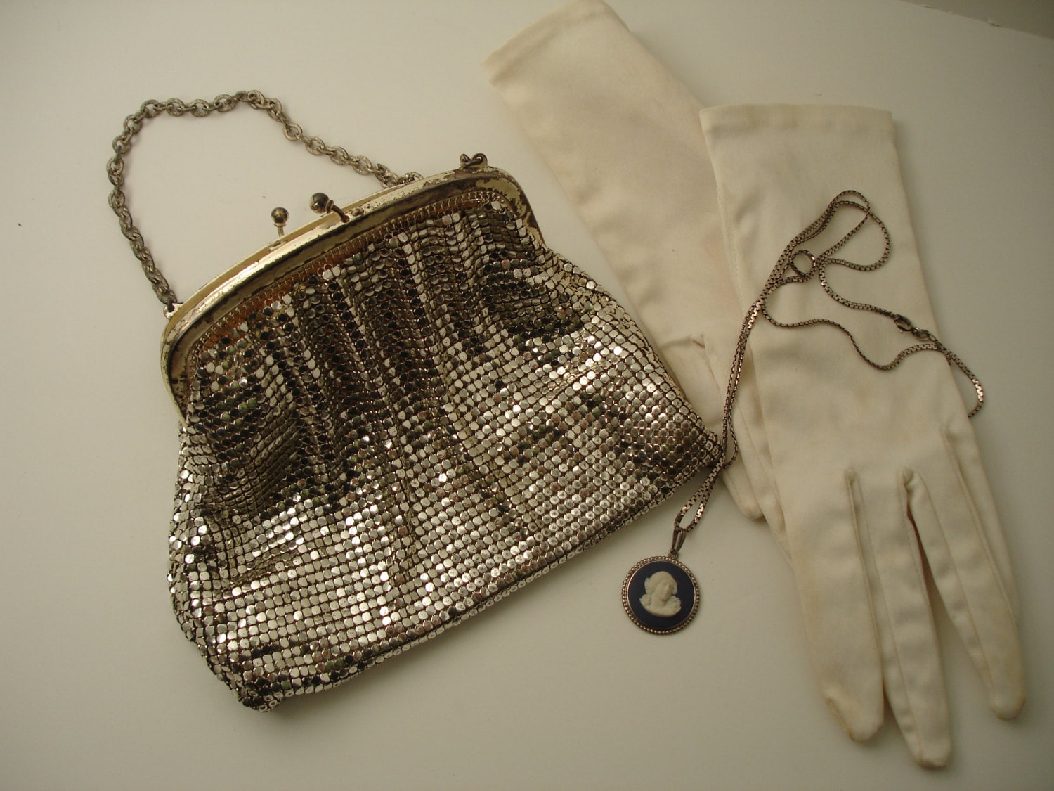 Antique Whiting and Davis Silver Mesh Bag by TheTealDoor on Etsy