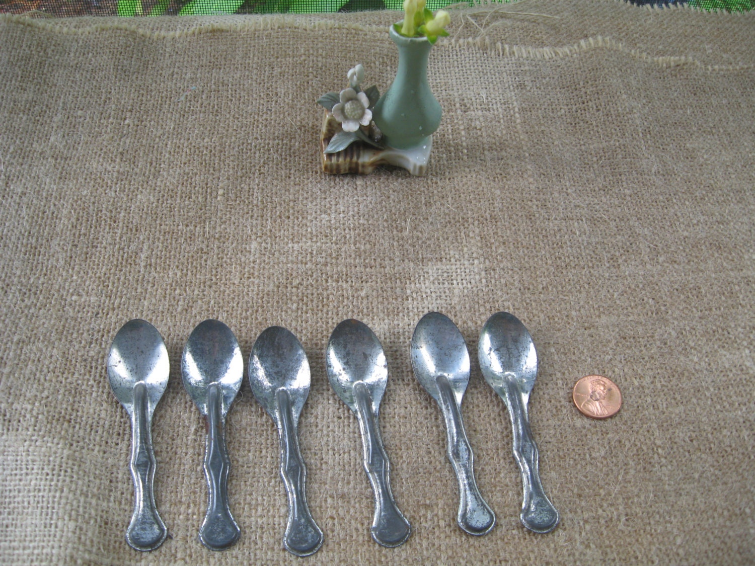 Vintage Dixie Cup Metal Ice Cream Novelty Spoons Sweet for