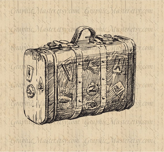 vintage luggage clipart - photo #24