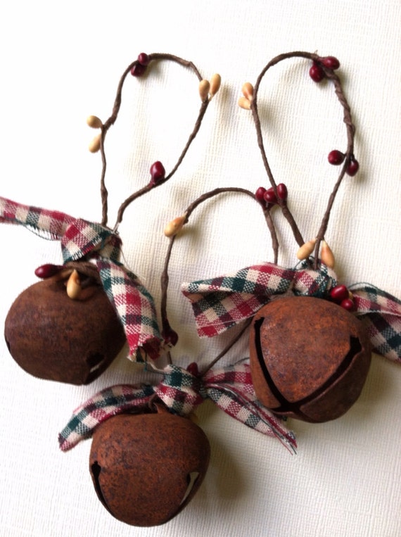 Items similar to SALE  6 Primitive  Christmas  Ornaments  