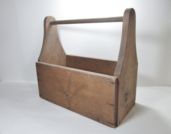 Rustic Wooden Carpenter's Tool Box Planter Box by GirlPickers