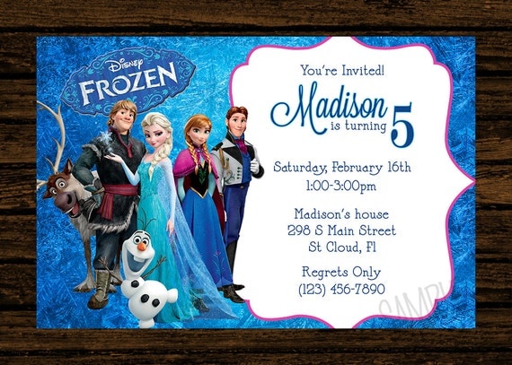 Custom Frozen Birthday Party Invitations 3