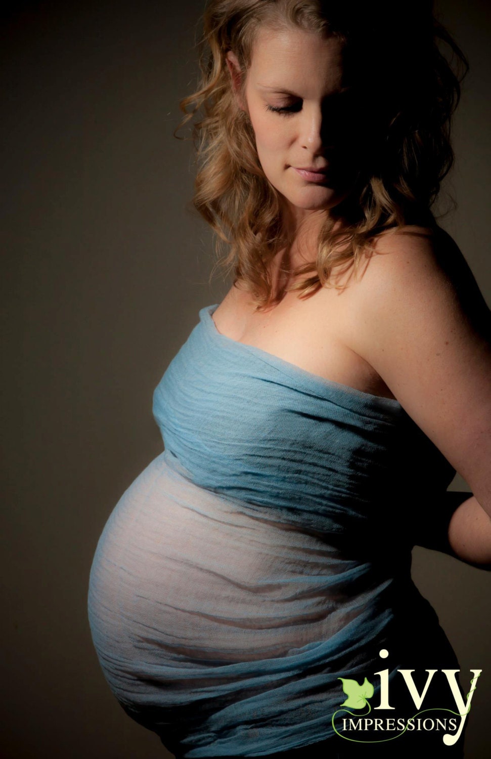 Denim Blue Cheesecloth baby & maternity wrap high grade