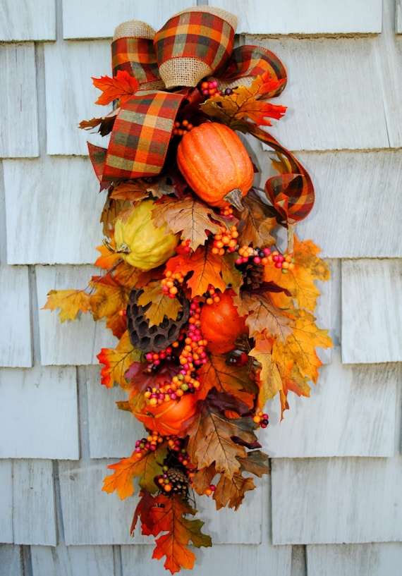 fall wreath swag autumn harvest wreath for the door sale fall wreath swag autumn harvest wreath for the door sale