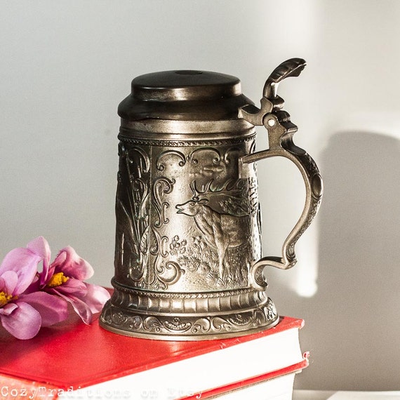 Pewter beer mugs