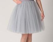 Items similar to Grey tulle skirt, Handmade tutu skirt, High quality ...