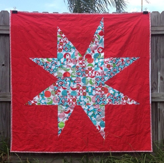 Modern Star Christmas Quilt