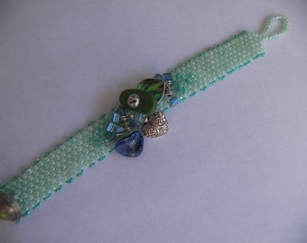 Mint Green Cluster Bracelet