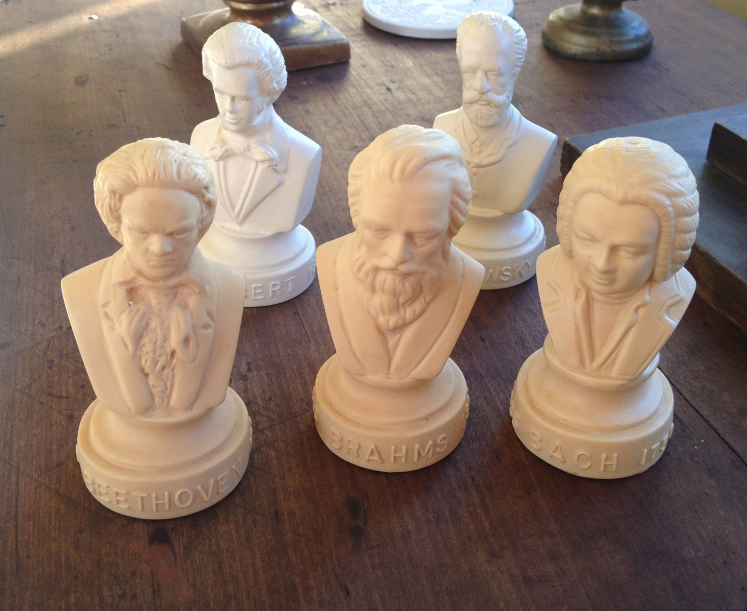 Resin Composer Busts 1960s set 5 Miniature Famous Musician