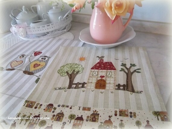 DISEGNO Casetta per Applicazione su Strofinaccio - PATTERN for a Tea Towel