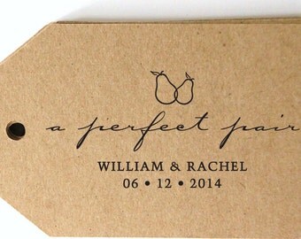A Perfect Pair SAVE the DATE pre inked custom stamp, pre inked custom stamp, custom address stamp with proof - c6-30